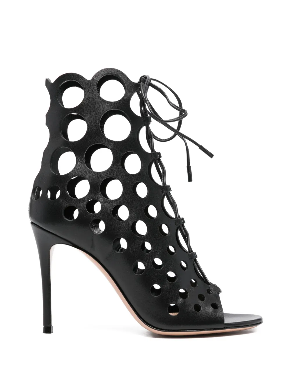 Gianvito Rossi Sandalen met uitgesneden details Zwart