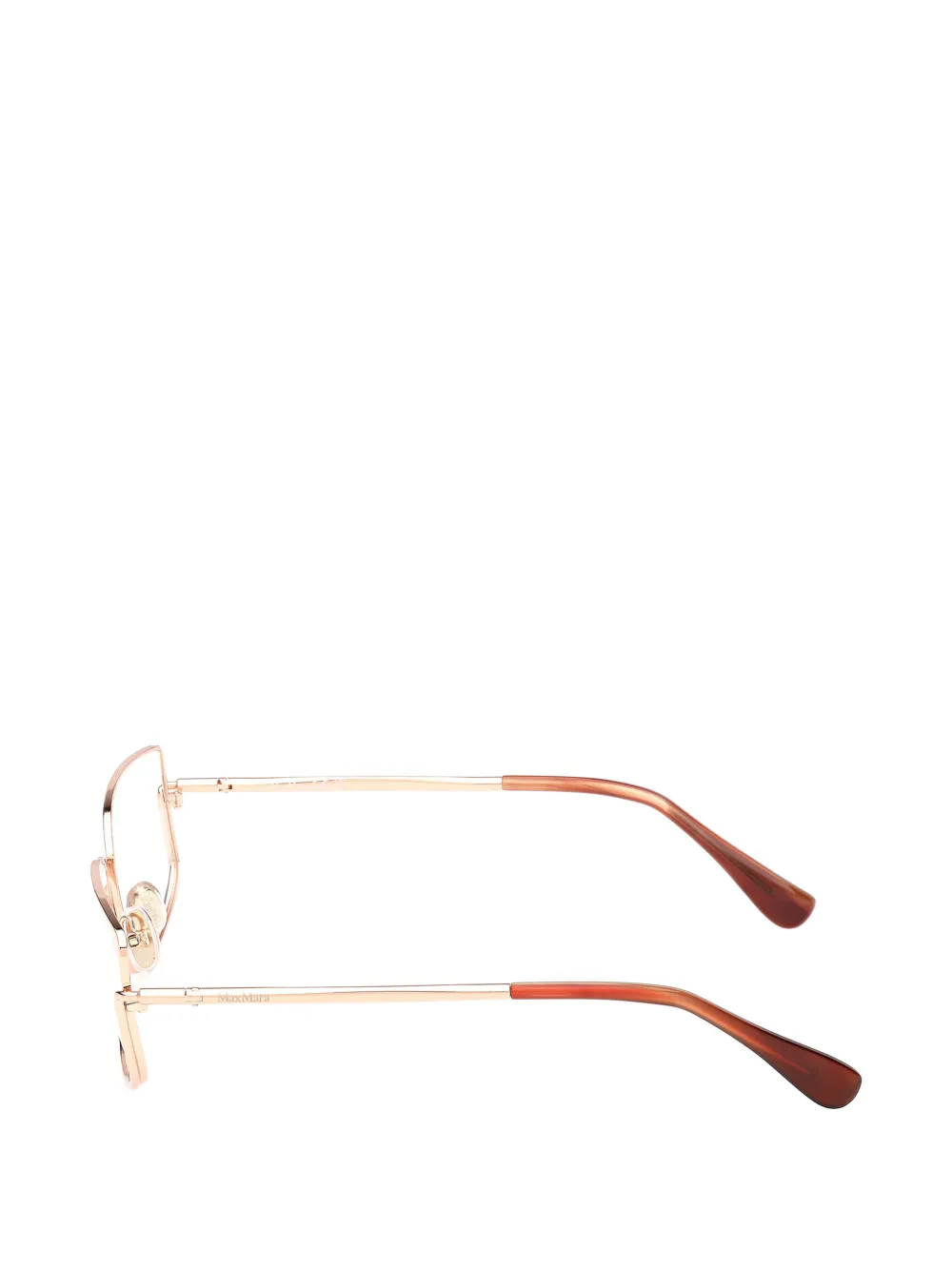 Max Mara Eyewear Bril met rechthoekig montuur Goud