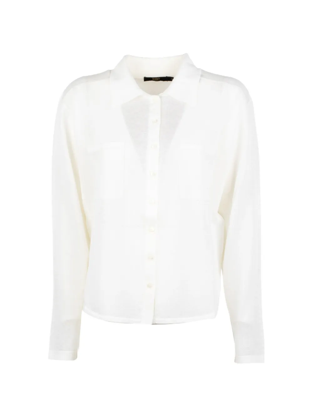 Seventy long-sleeve pocket shirt - Bianco