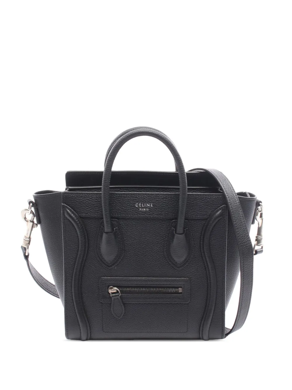 Celine Pre-Owned 2010-2026 Nano Leather Luggage Tote satchel - Nero