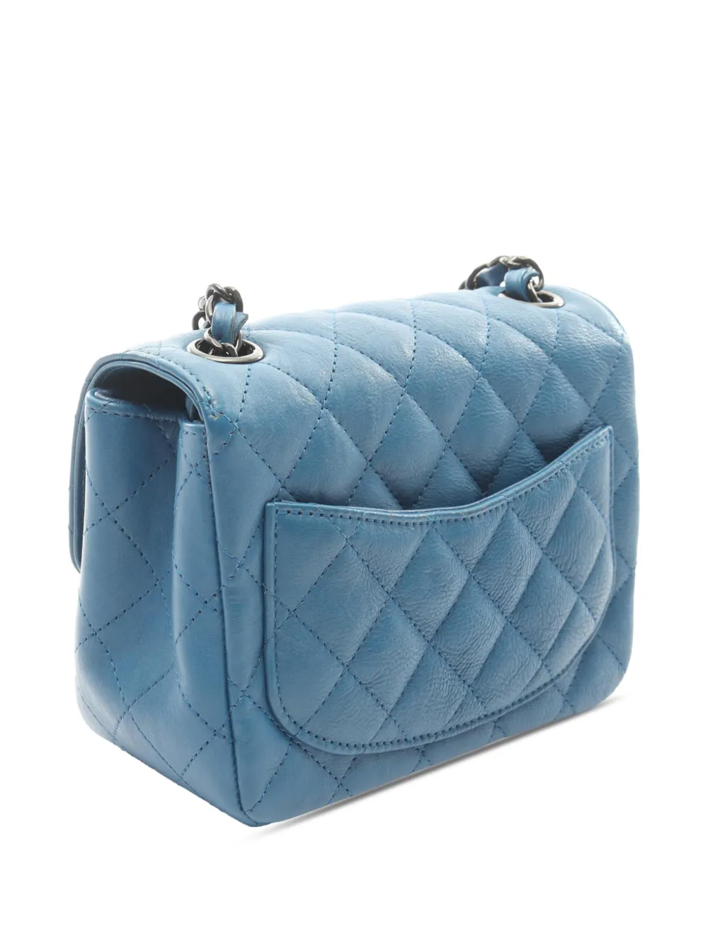 2017-2018 Mini Square Classic Lambskin Single Flap Shoulder Bag