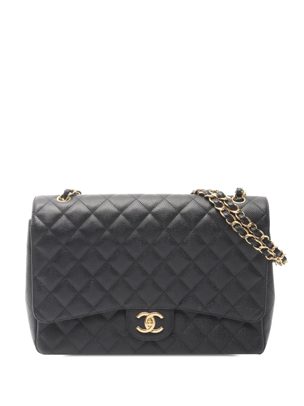 CHANEL Pre-Owned 2011 Maxi Classic Caviar Double Flap shoulder bag - Nero