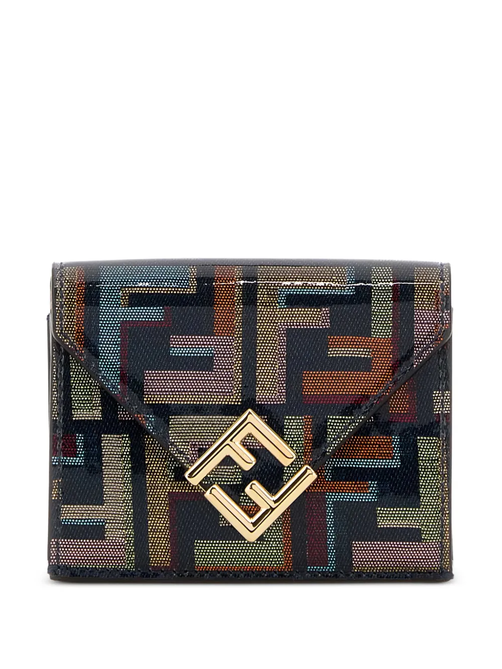 FENDI Diamonds printed FF wallet - Blu