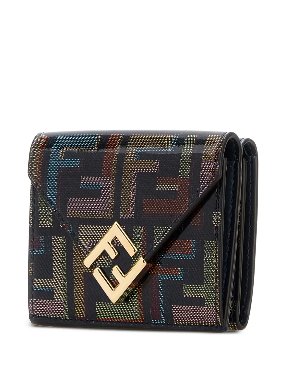  Fendi Cartera Ff Con Estampado Diamonds - Azul 