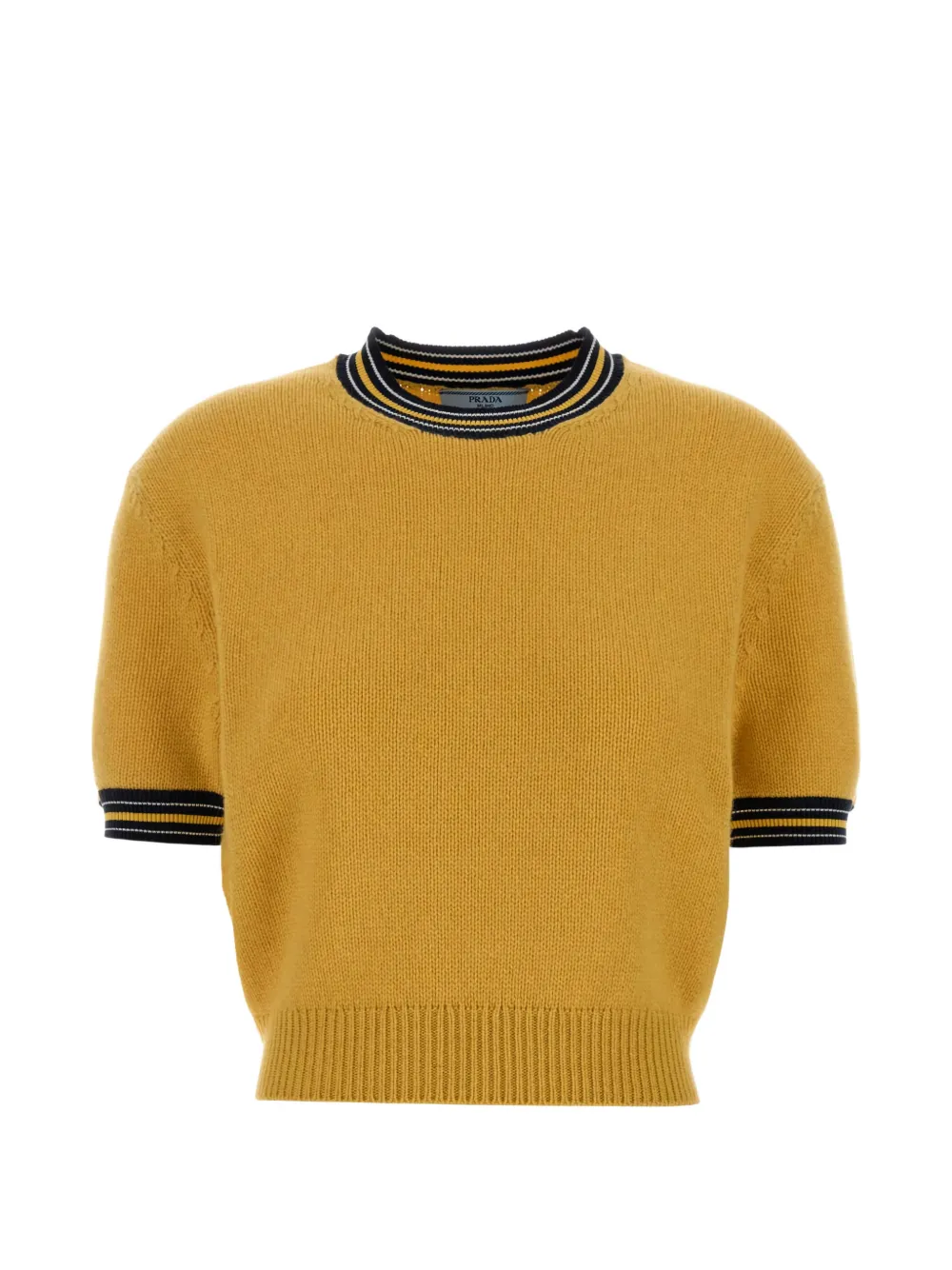 Prada striped-trim sweater - Giallo