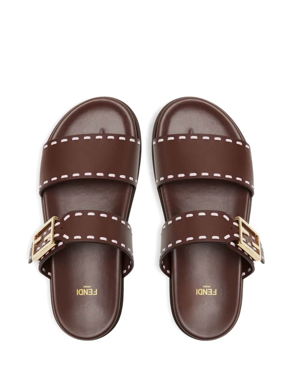 FENDI Feel sandalen met gespdetail Bruin