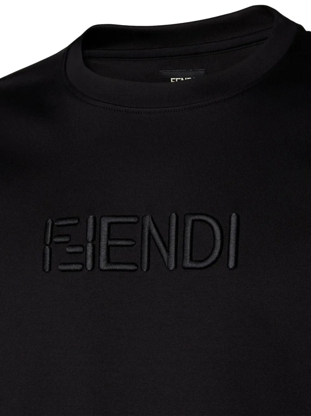 FENDI T-shirt met logo Zwart