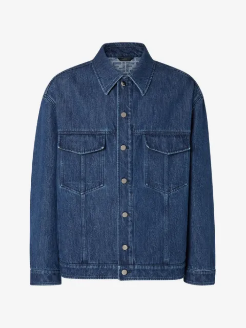 FENDI logo-patch denim jacket 
