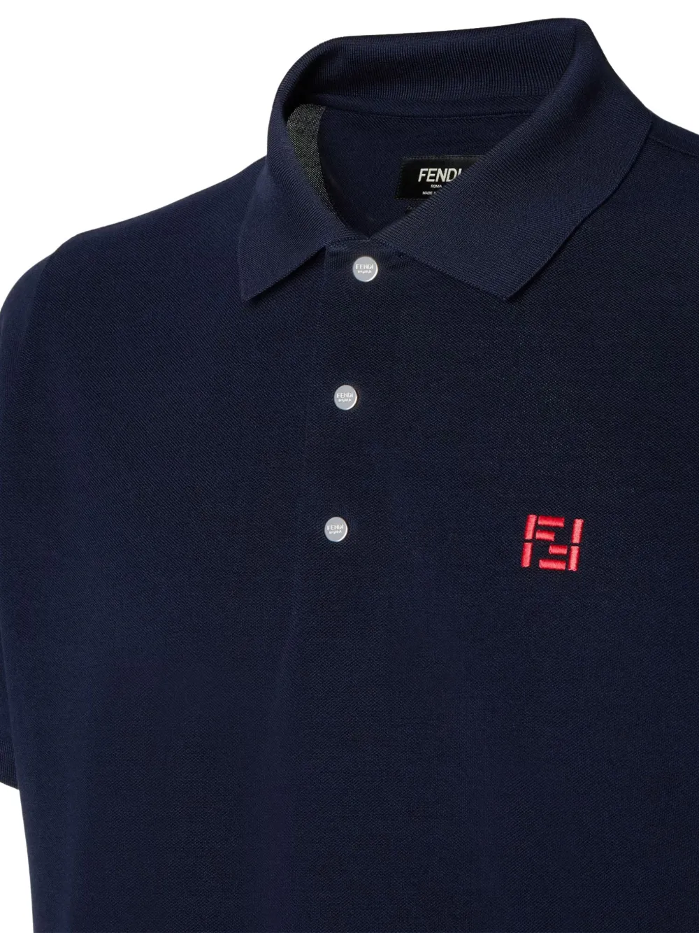 FENDI Poloshirt met geborduurd FF-logo Blauw