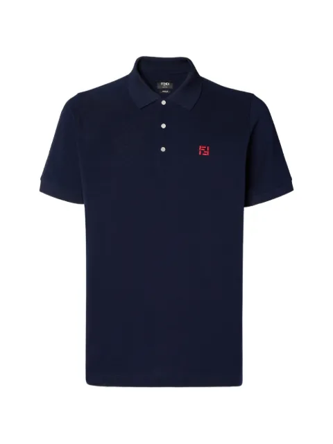 FENDI playera tipo polo con bordado FF