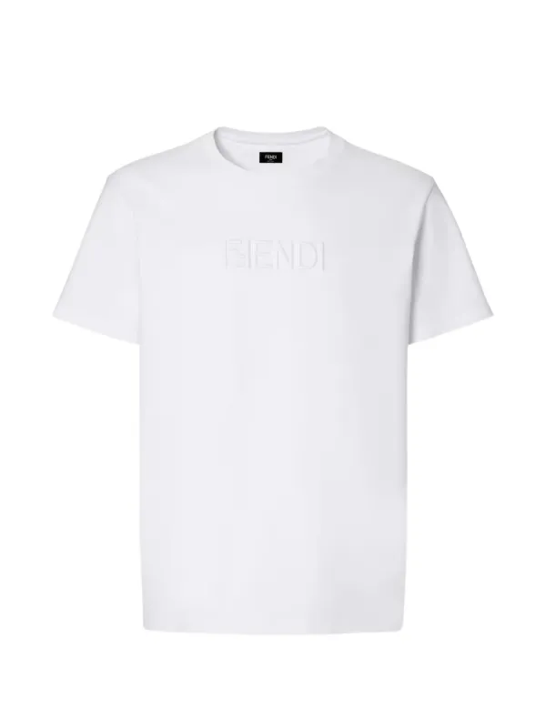 FENDI エンボスロゴ Tシャツ ホワイト Sサイズ FENDI エンボス Tシャツ | ホワイト | FARFETCH JP