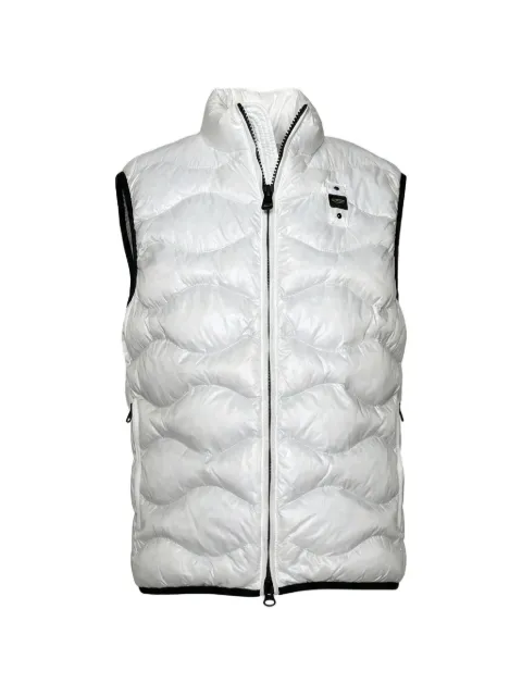 Blauer textured zip gilet