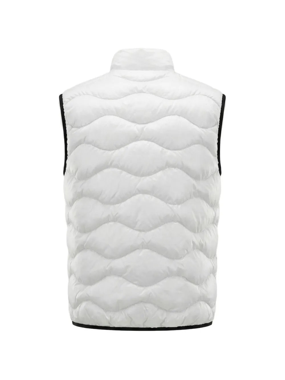 Blauer Bodywarmer met textuur en rits Wit
