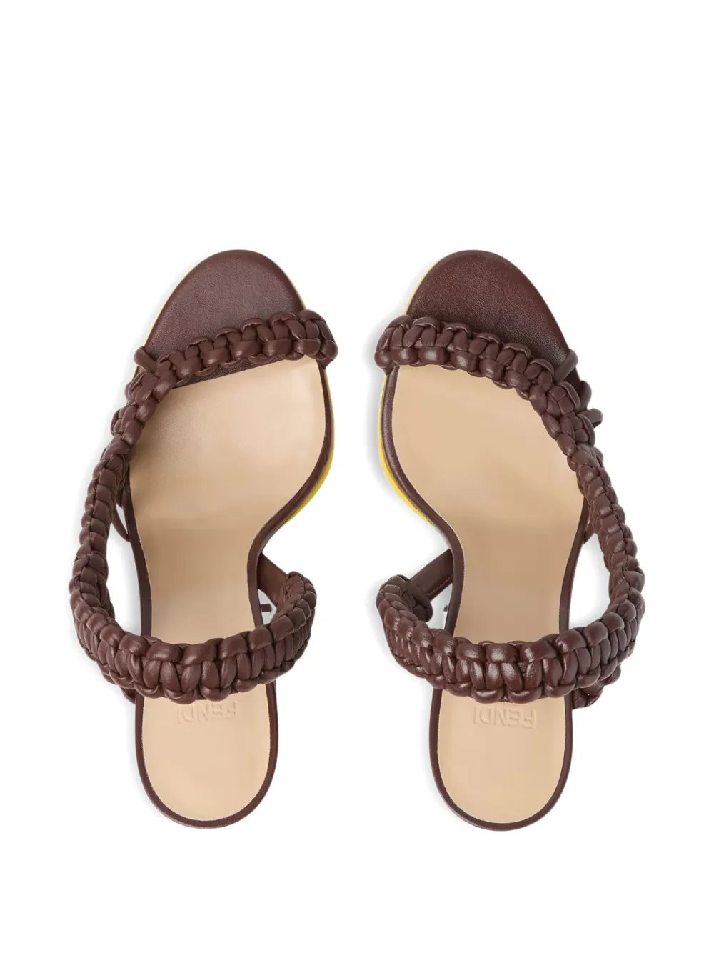FENDI Arco gevlochten sandalen Bruin