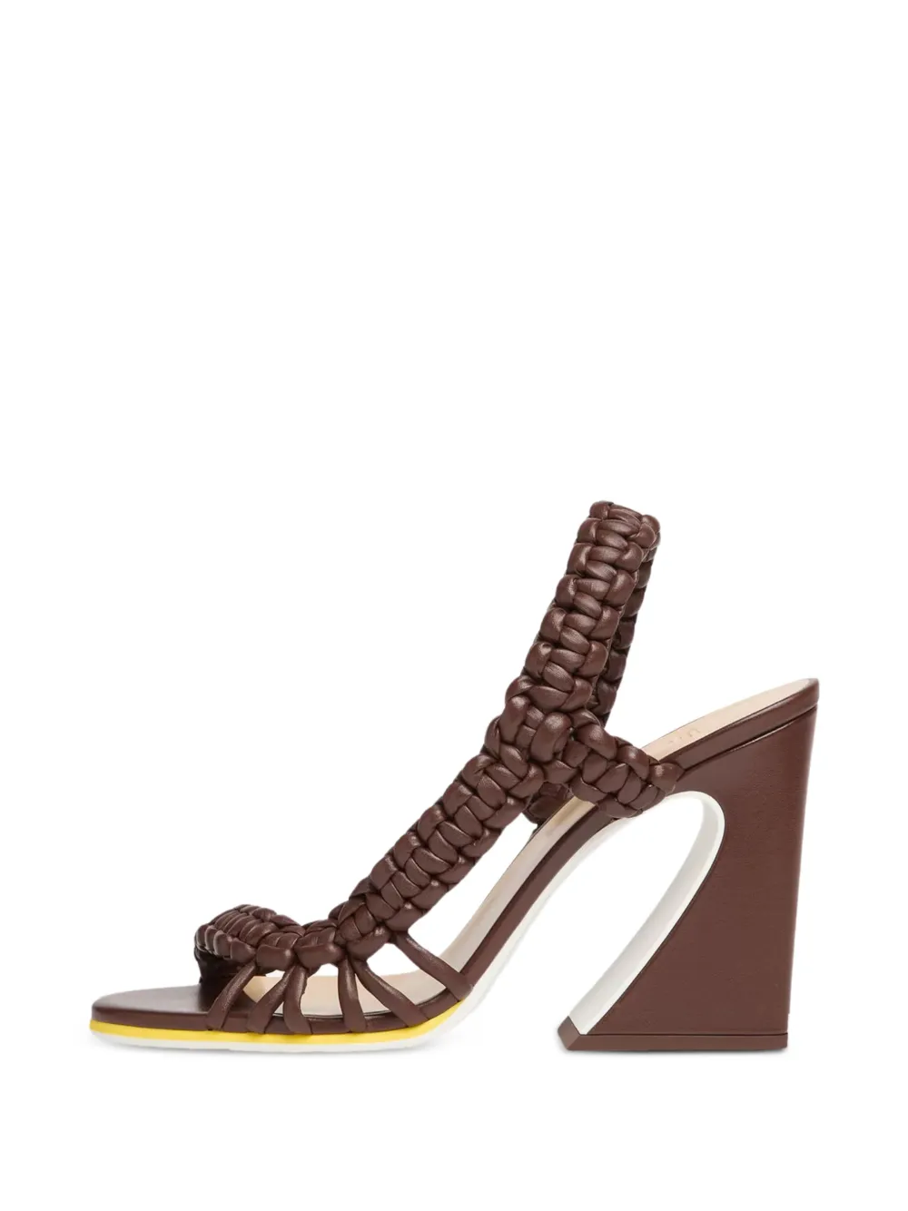 FENDI Arco gevlochten sandalen Bruin