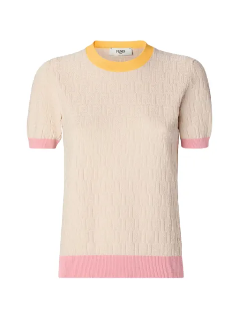 FENDI t-shirt à design texturé