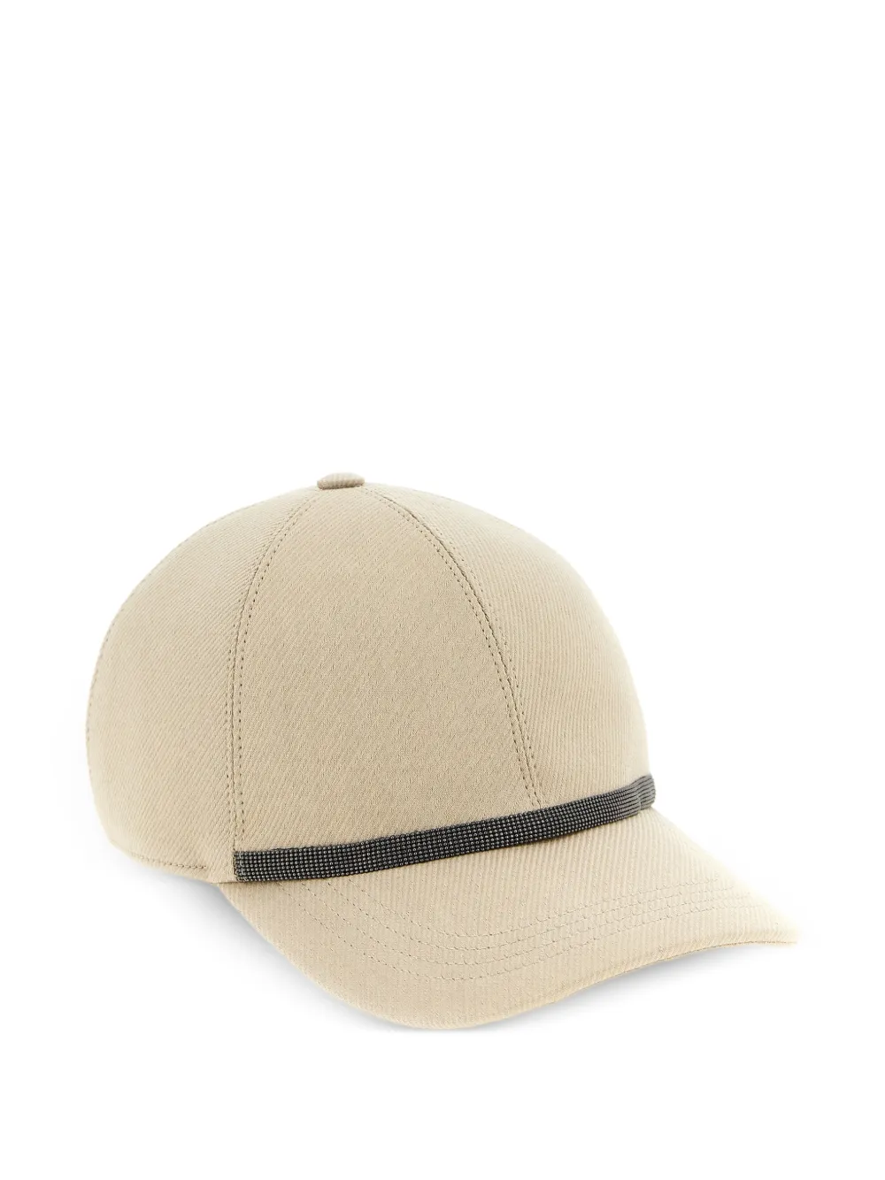 Embelished-Trim Monile Baseball Hat