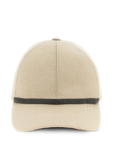 Brunello Cucinelli embelished-trim monile baseball hat