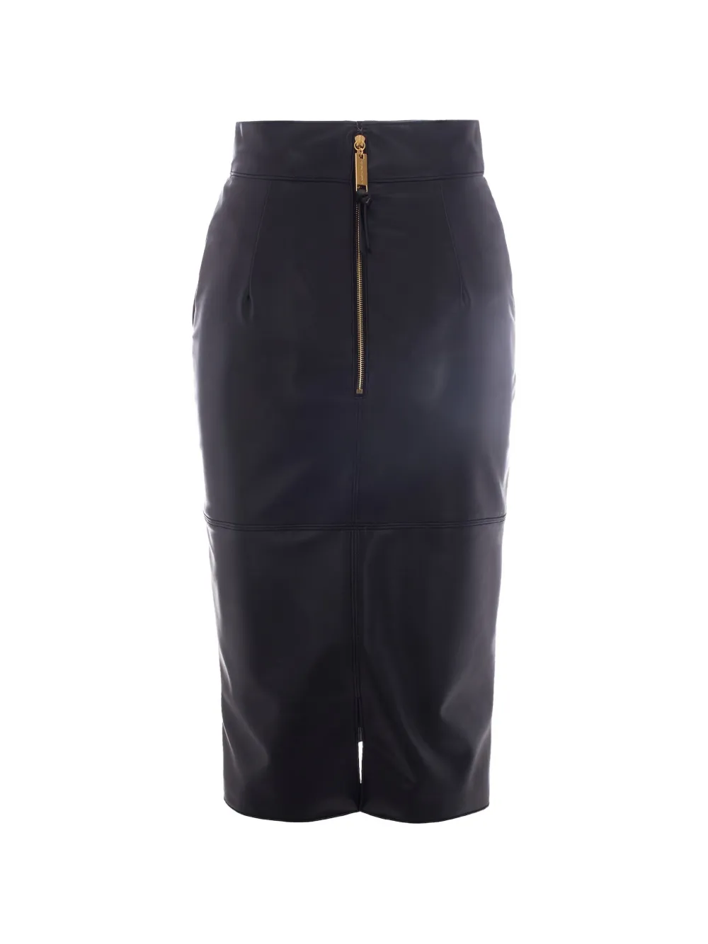 Elisabetta Franchi Midi-rok met logoband Zwart