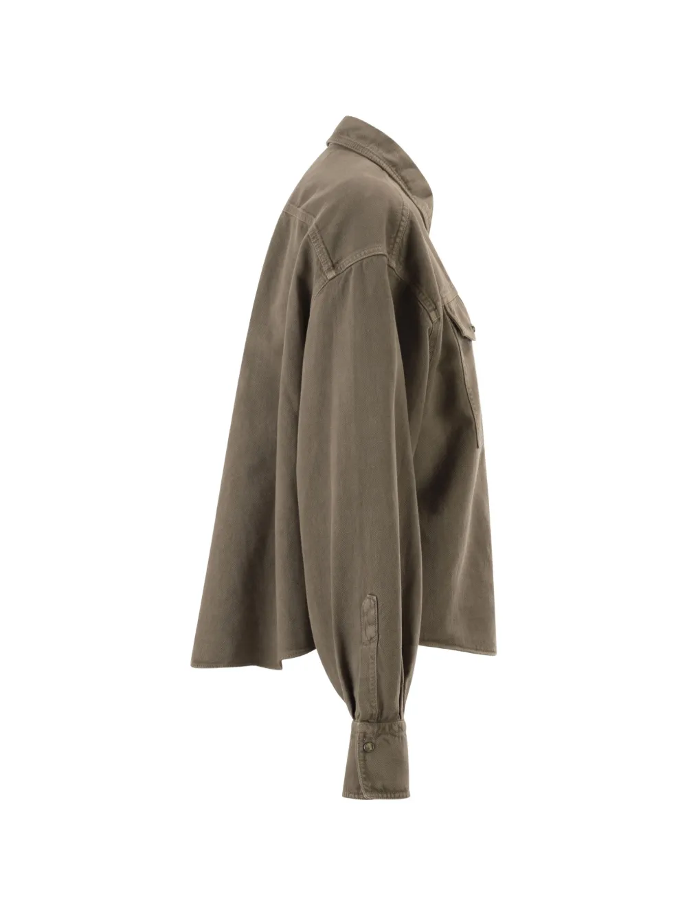 Brunello Cucinelli Blouse met klepzakken en knopen Bruin