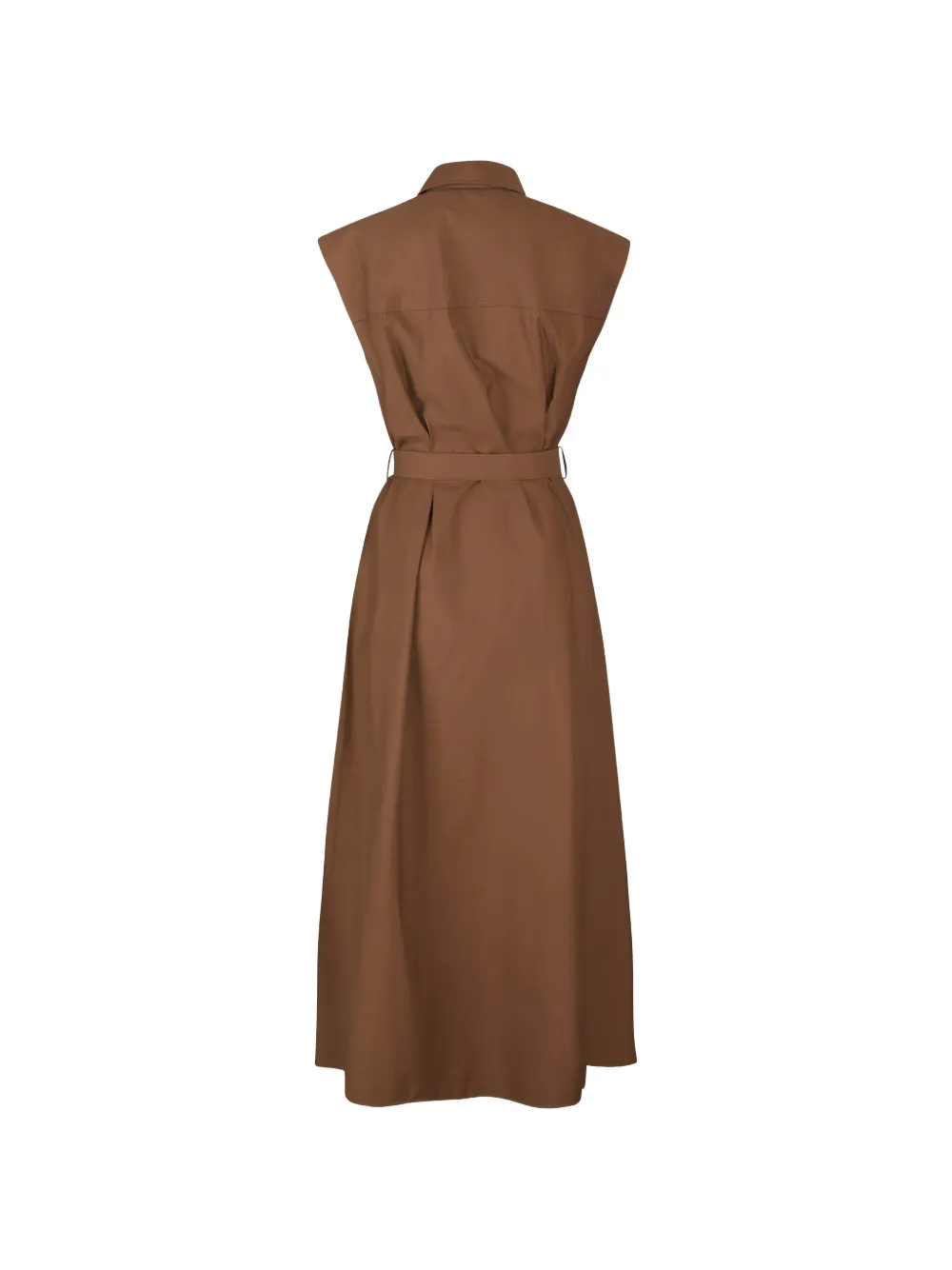 Brunello Cucinelli Midi-jurk met ceintuur Bruin