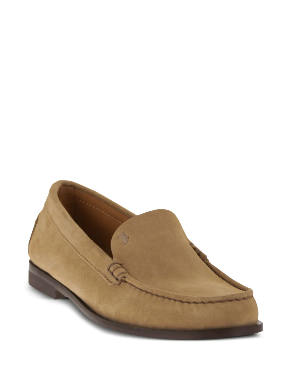Tod's Metalen suède loafers met reliëf Beige