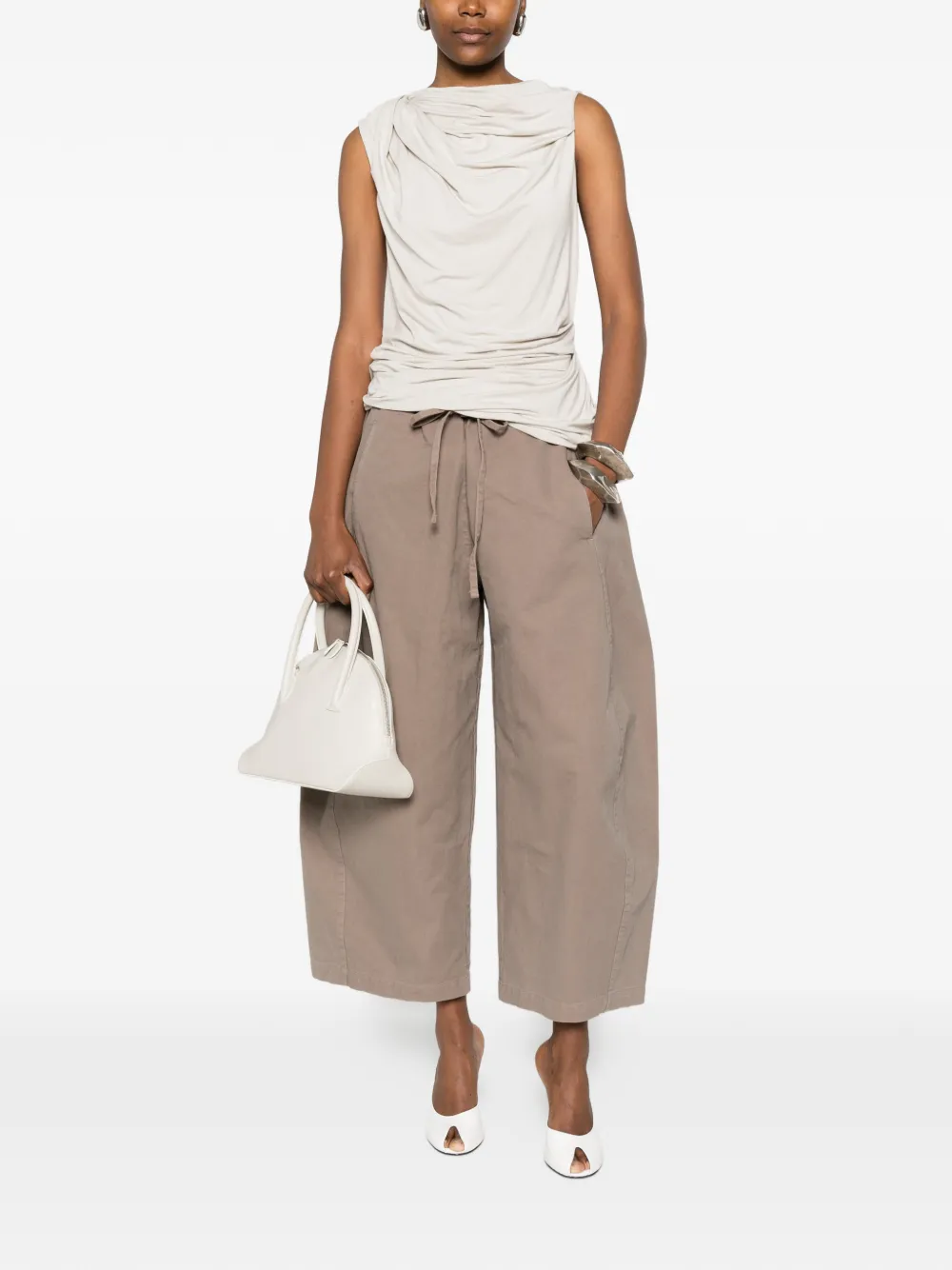  Entire Studios Drawstring Culottes Trousers - Grey 