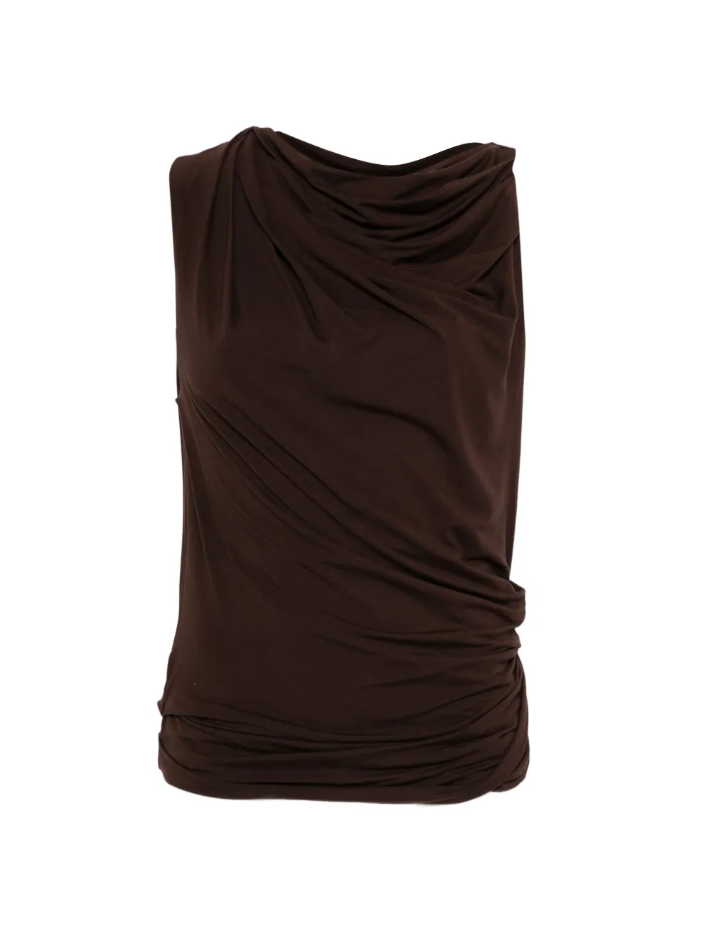 ENTIRE STUDIOS draped sleeveless top - Marrone