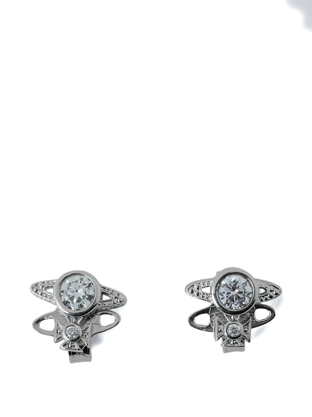 Vivienne Westwood orb crystal-embellishment earrings - Argento