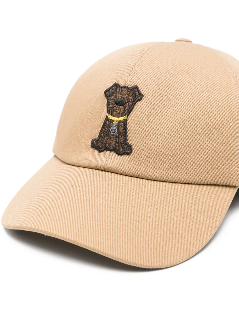FENDI Honkbalpet met geborduurde hond Beige
