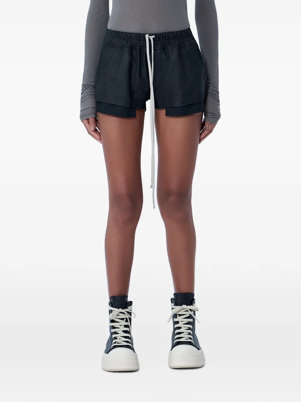 Rick Owens elasticated drawstring shorts - Nero