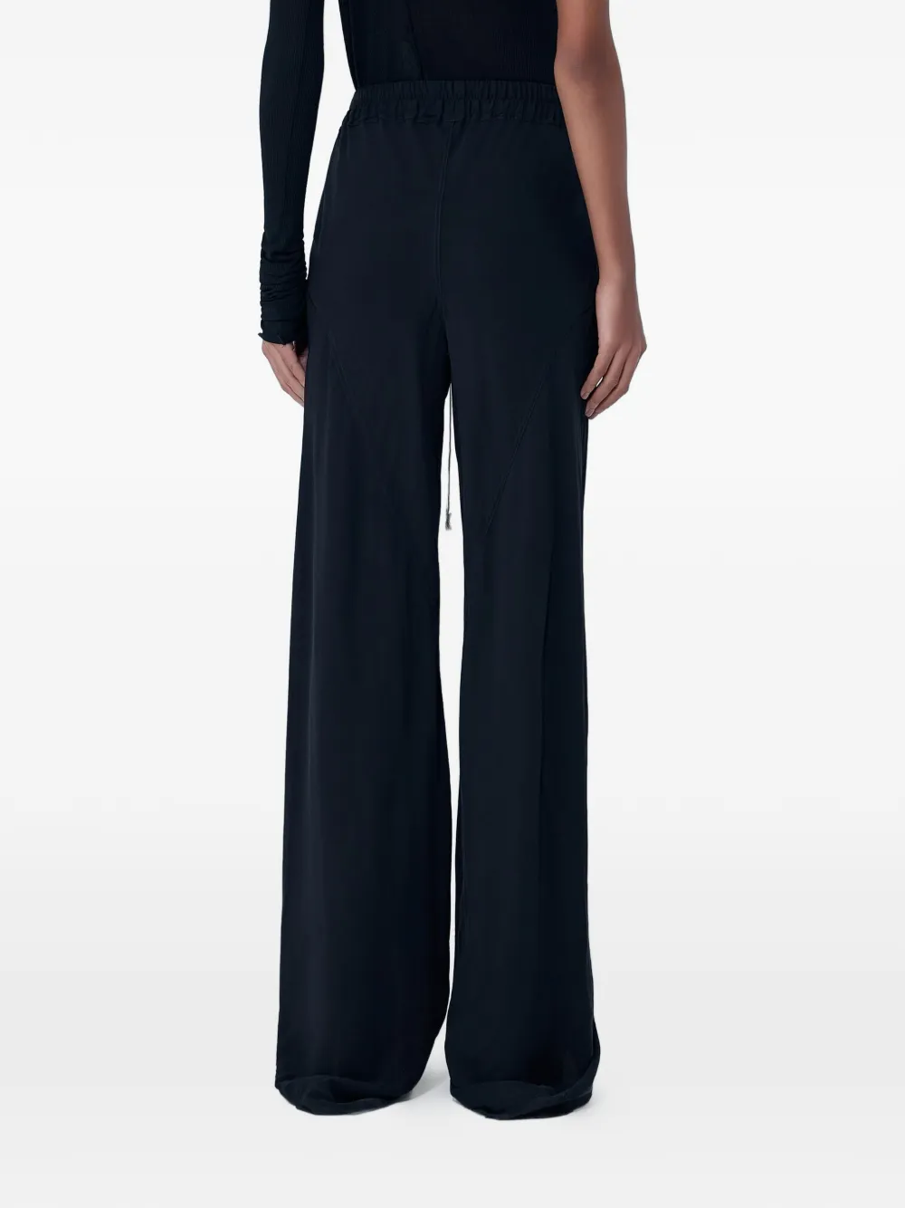 Rick Owens Broek met wijde pijpen en trekkoord Zwart