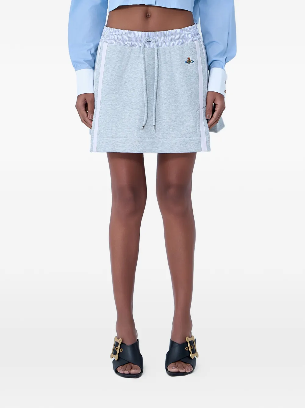 Vivienne Westwood side-stripes mini skirt - Grigio