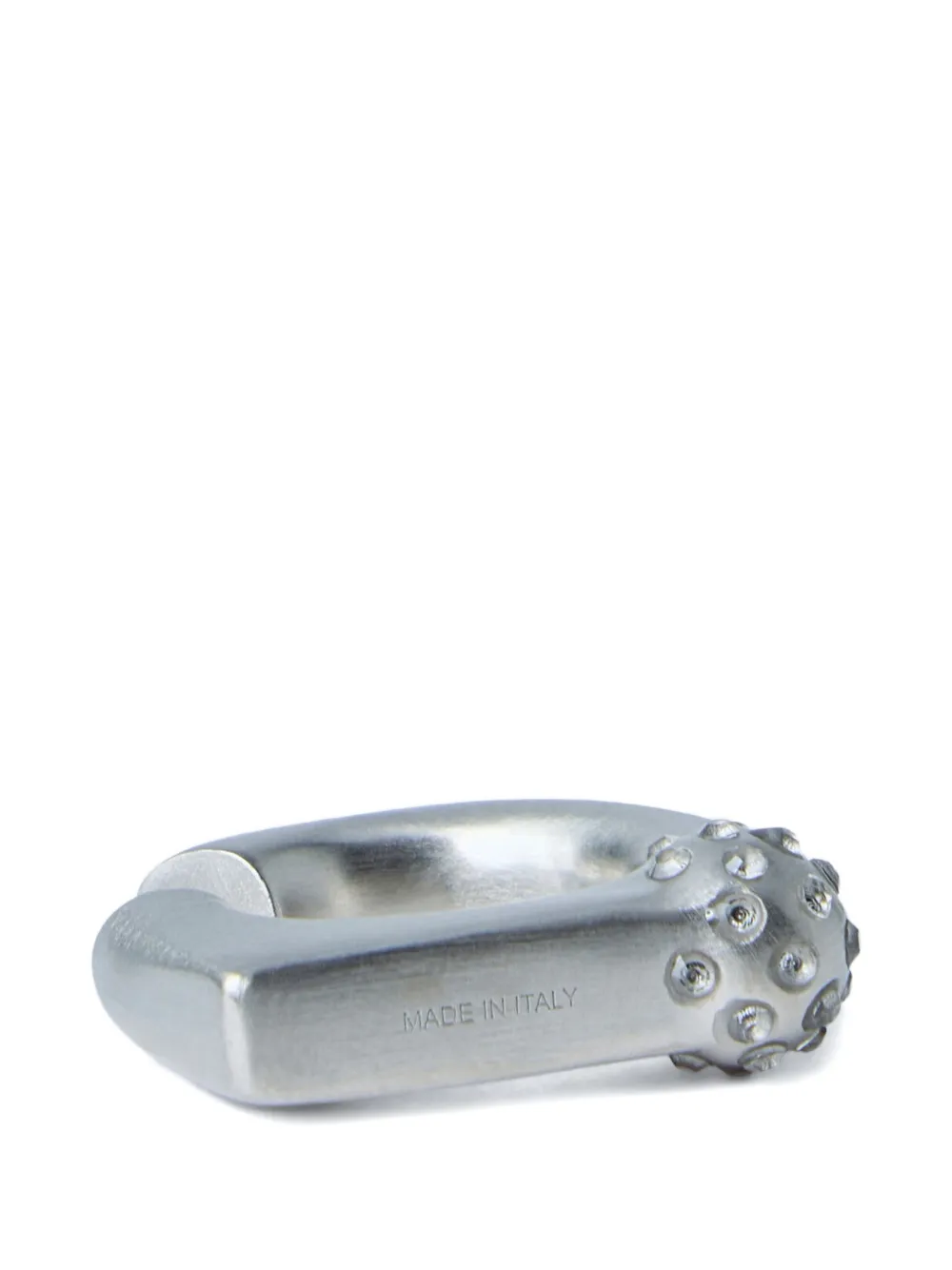 Rick Owens textured-detail geometric ear cuff - Argento