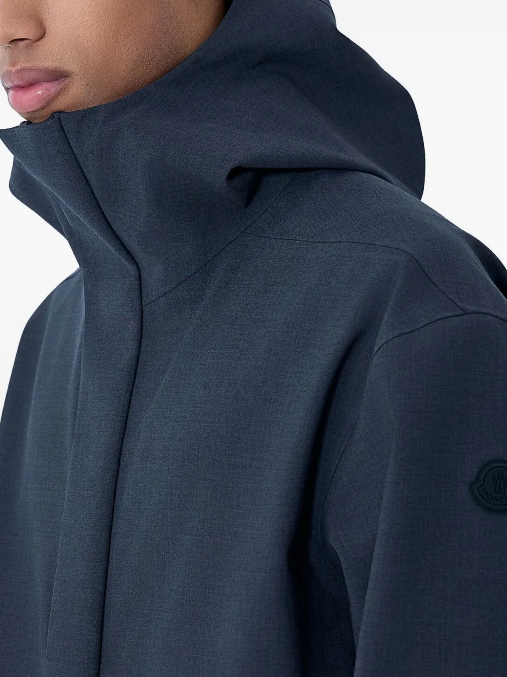 Moncler Jack met hoge hals Blauw