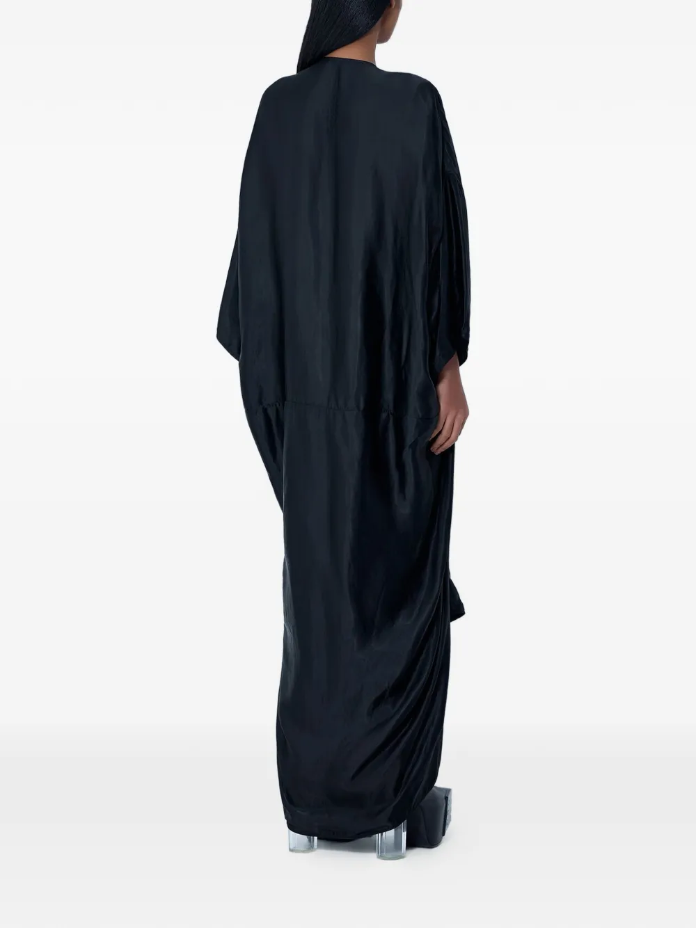 Rick Owens Gedrapeerde maxi-jurk Zwart