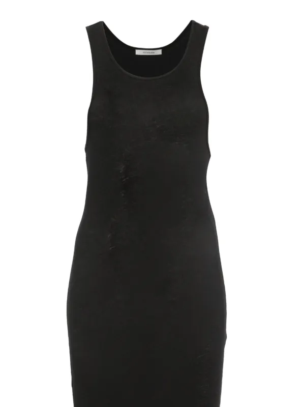 black racerback maxi dress Everlane Racerback Maxi Knit Dress In Black, Size Large, Cotton