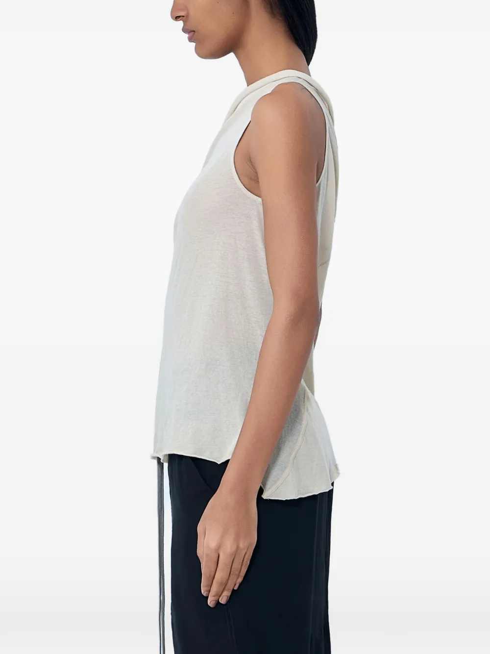 Rick Owens Gedrapeerde top Beige