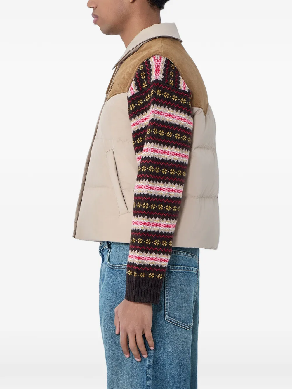Miu Miu Snap-button-fastening Gilet in Neutrals, view 2