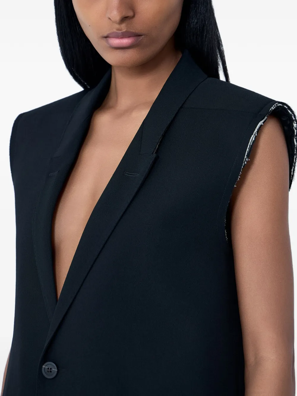 Rick Owens Getailleerde bodywarmer Zwart
