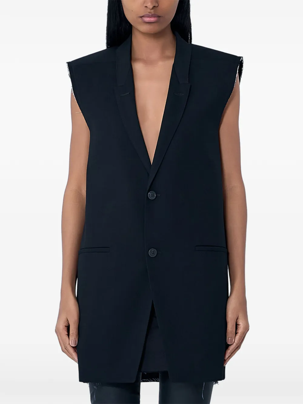Rick Owens tailored waistcoat - Nero