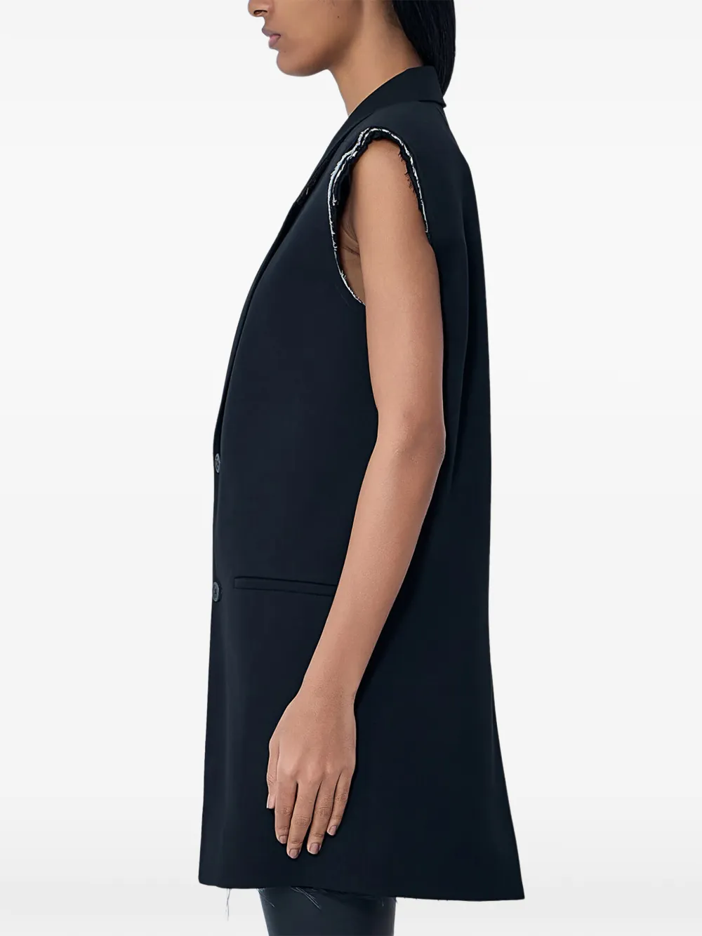Rick Owens Getailleerde bodywarmer Zwart