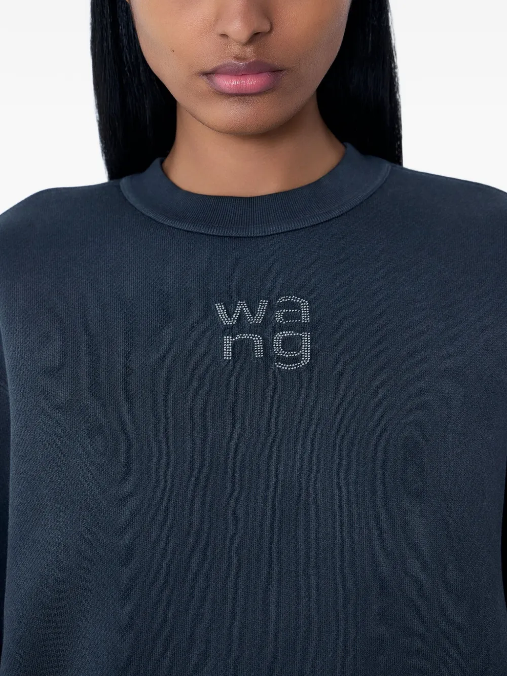 Alexander Wang Sweater met geborduurd logo Grijs