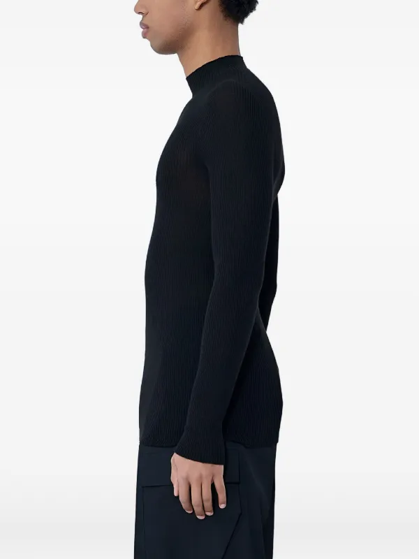 Rick Owens Ribbed high-neck Top | Black | FARFETCH CA