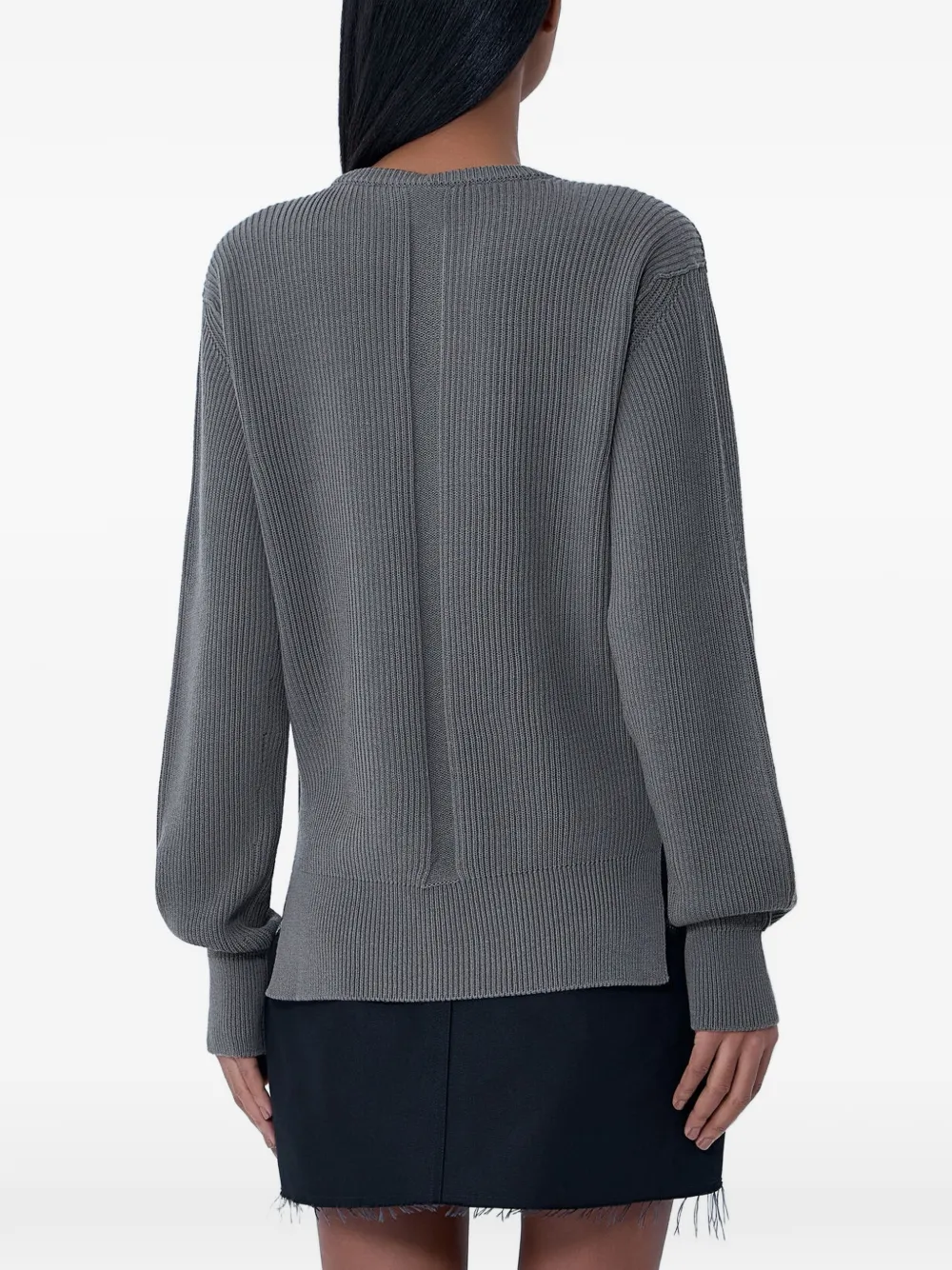 Rick Owens Ribgebreide trui met ronde hals Grijs
