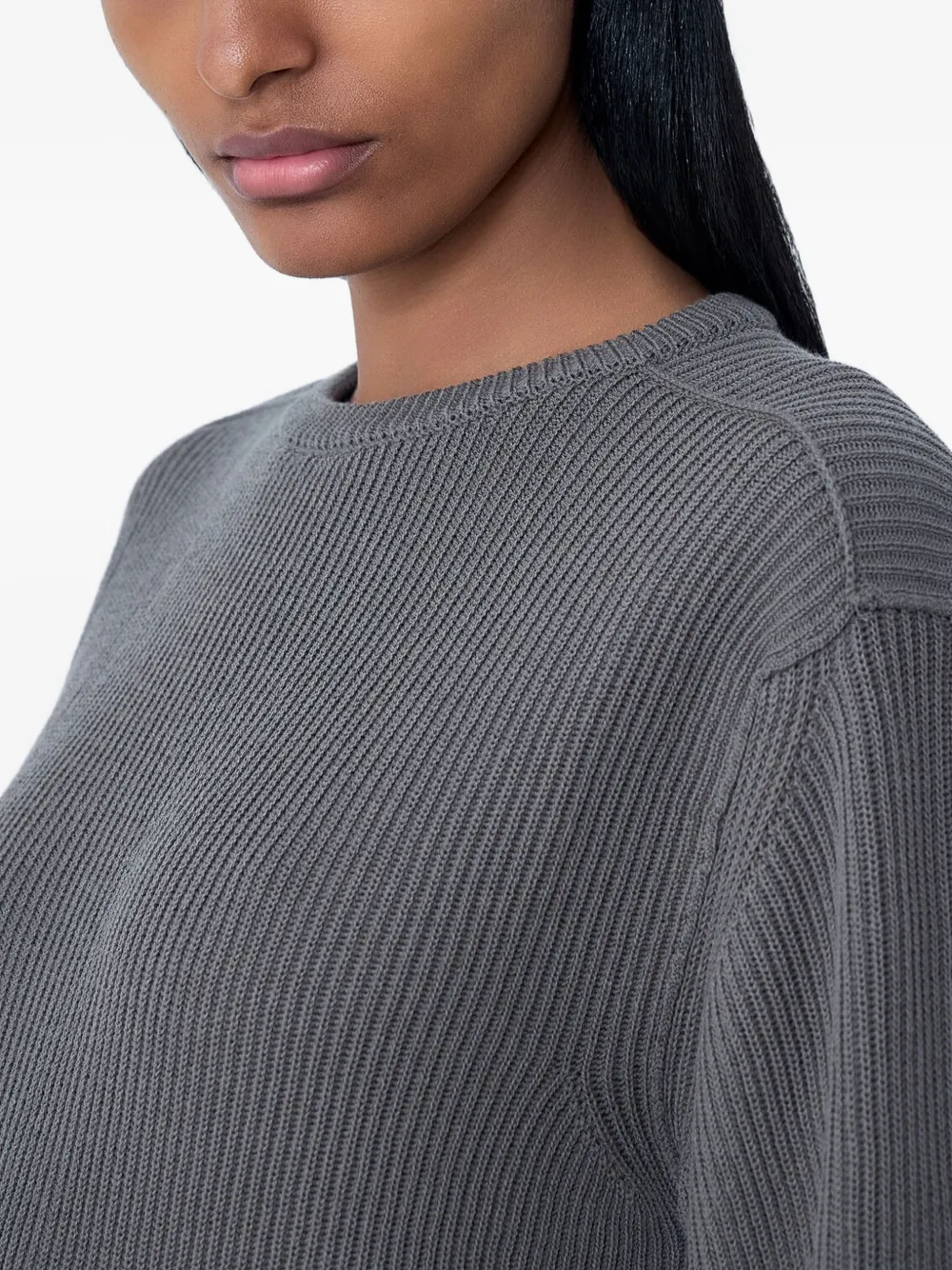 Rick Owens Ribgebreide trui met ronde hals Grijs