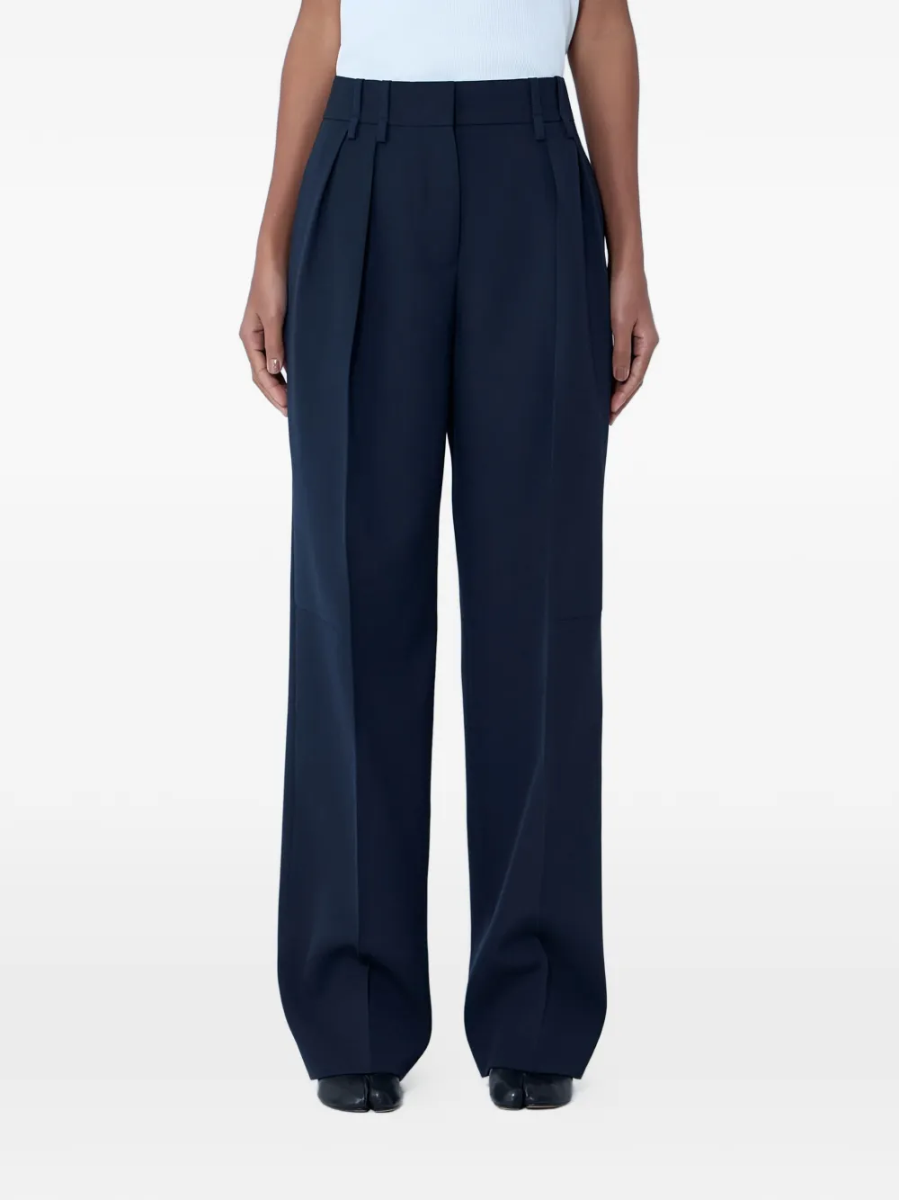 Jil Sander pleated trousers - Blu