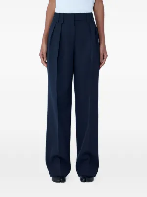 Jil Sander センタープレス テーパードパンツ | ブルー | FARFETCH JP