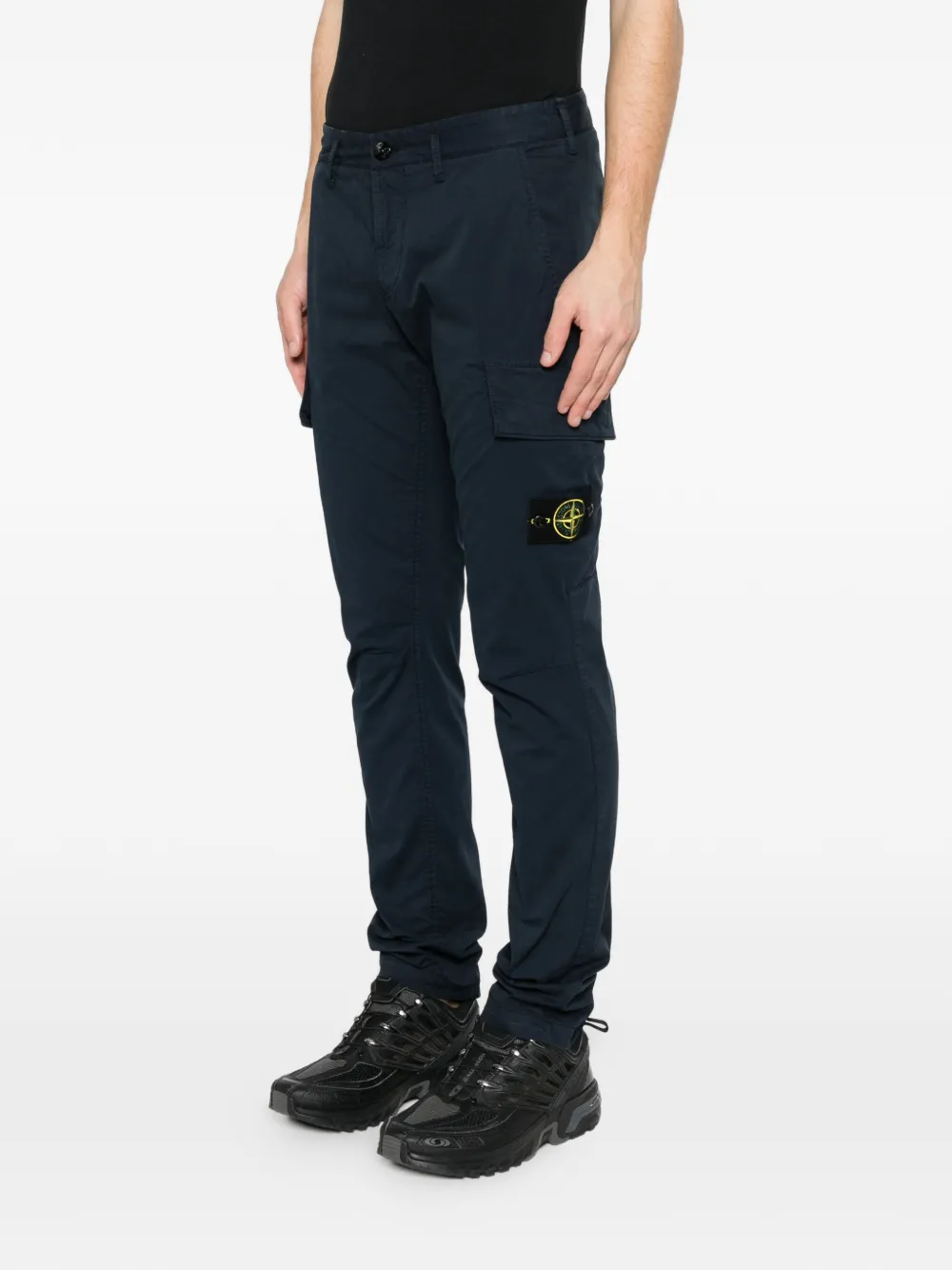  Stone Island Logo-patch Cargo Pants - Blue 