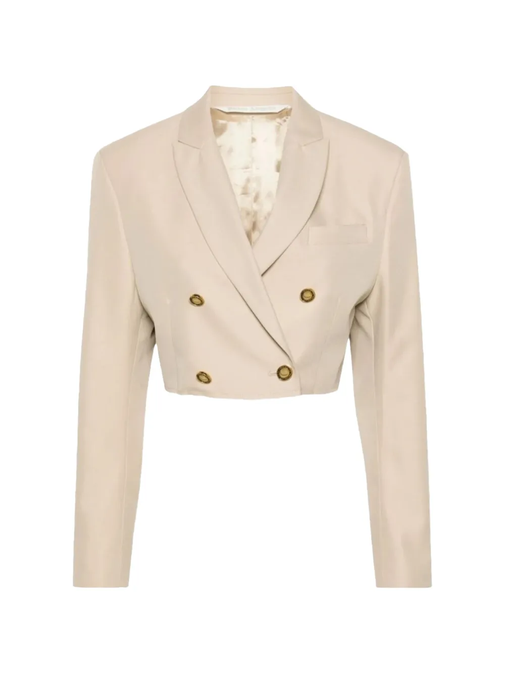 Palm Angels double-breasted cropped blazer - Neutrals